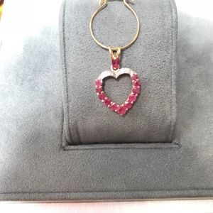 Vintage 80's ruby heart